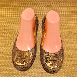 Tory Burch Reva Flats Animal Print Sz 9 1/2​​​​​​